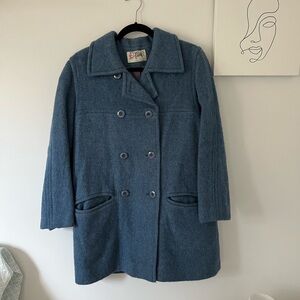 Vintage Blue Wool Coat